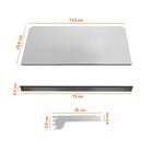 Bandeja Prateleira Ponta 30x73 Para Gôndolas New Plus Com Por