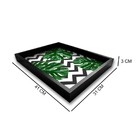 Bandeja Preta Com Gravura Impermeável Costela De Adão 41x31x3