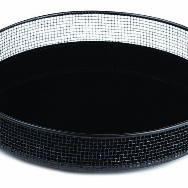 Bandeja Preta Em Metal C/ Espelho Preto 11983 Mart