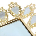Bandeja Quadrada Dourada Cristal K9 50x6cm