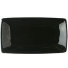 Bandeja Rasa Preto Oriental 22cm Porcelana Germer Prato Para