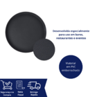 Bandeja Redonda Antiderrapante Profissional Garçom Bares Rest