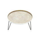 Bandeja Redonda, Centro De Mesa Redondo Com Pé - Metal - Cari