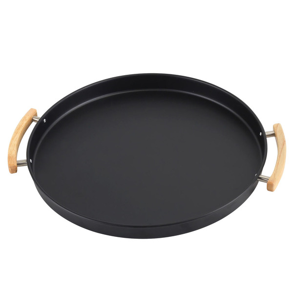 Bandeja Redonda Decorativa Multiuso Metalla Cozinha Casa Yoi