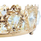 Bandeja Redonda Dourada Cristal K9 48x10cm