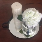 Bandeja Redonda Espelhada Com Alça Preta 40cm