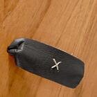 Bandeja Redonda Maré Castanho Com Alça Em Couro Preto