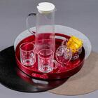 Bandeja Redonda Yangzi Peroliz 33x4 Vermelho - 22538