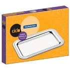 Bandeja Retangular Ciclo Em Aco Inox 42x30 Cm Tramontina