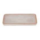 Bandeja Retangular De Cimento Artesanal Com Detalhe Listra