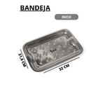 Bandeja Retangular De Inox 32cm