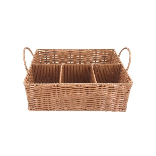 Bandeja Retangular Em Polipropileno Dynasty Polibrown 23x32x1