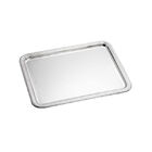 Bandeja Retangular Em Prata Sem Alça Wolff Pérola 22x18cm