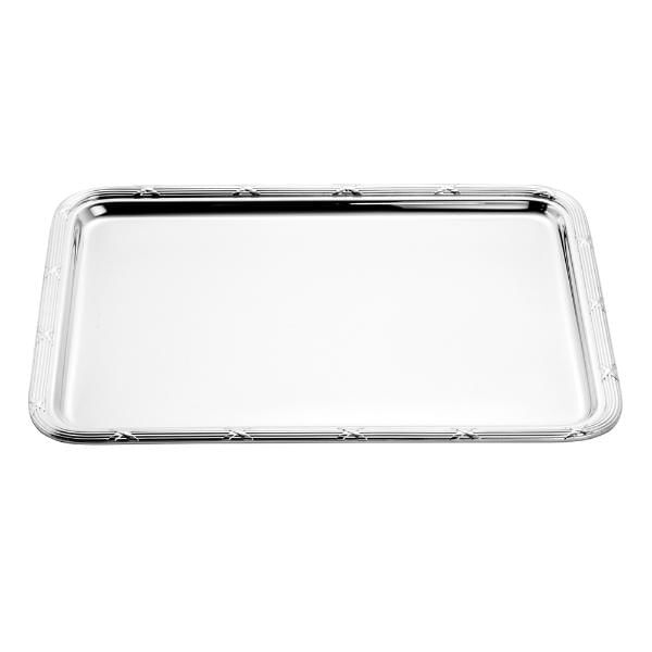 Bandeja Retangular Em Prata Wolff Croisé 42x33cm