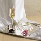 Bandeja Retangular Em Prata Wolff Croisé 42x33cm