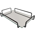 Bandeja Retangular Espelhada 26x17cm Bandeja Decorativa Peque