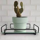 Bandeja Retangular Espelhada 26x17cm Bandeja Decorativa Peque