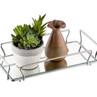 Bandeja Retangular Espelhada Decorativa Casa Hall Schmitt Cro