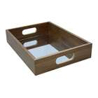 Bandeja Retangular Espelhada Natural 30x30cm