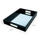 Bandeja Retangular Espelhada Preto 25x35cm