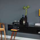 Bandeja Retangular Espelhada Preto 25x35cm