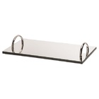 Bandeja Retangular Grande Em Metal Com Espelho Mart