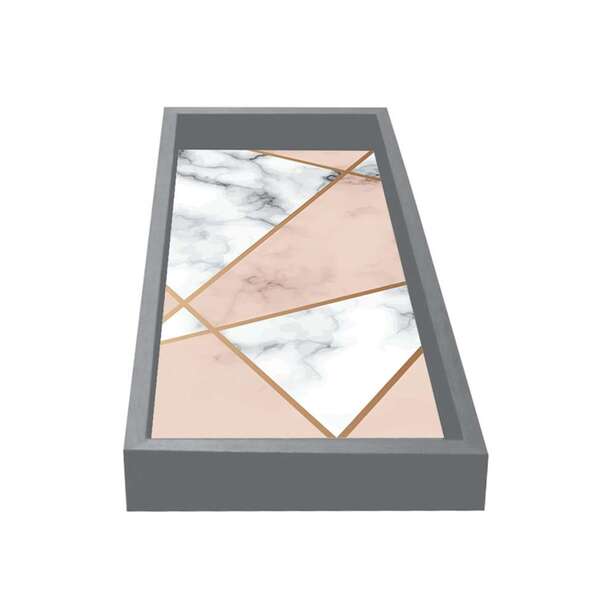 Bandeja Retangular Macaé Cinza