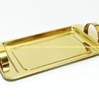 Bandeja Retangular Média Dourada Fineza