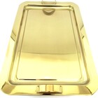 Bandeja Retangular Pequena Dourada Fineza