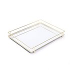 Bandeja Retangular Portuguesa Ouro Espelhada 45x30x5cm - Joli