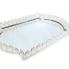 Bandeja Retangular Prata Cristal K9 46x31x6cm