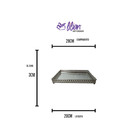 Bandeja Retangular Prata Em Metal Com Espelho Mart 7173