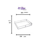 Bandeja Retangular Prata Espelhada 49x7cm 09633 Mart