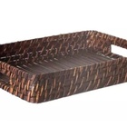 Bandeja Retangular Rattan. 29x22x5cm