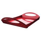 Bandeja Retangular Vermelha Decorativa Servir Trama Crippa Co