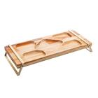 Bandeja Retangular Wolff Craft Teca Champanhe 41cm