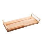 Bandeja Retangular Wolff Craft Teca Champanhe 41cm