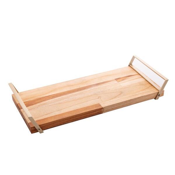 Bandeja Retangular Wolff Craft Teca Champanhe 41cm