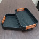 Bandeja Sintético Preto 2pç