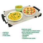 Bandeja Térmica Simples Bivolt Aço Inox Econômica Cotherm
