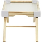 Bandeja Tramontina Small Madeira Maciça E Cantoneiras Branca