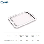 Bandeja Travessa Inox Rasa Prato Restaurante Servir Café Chá