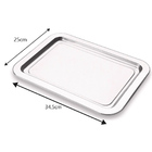 Bandeja Travessa Inox Rasa Prato Restaurante Servir Café Chá