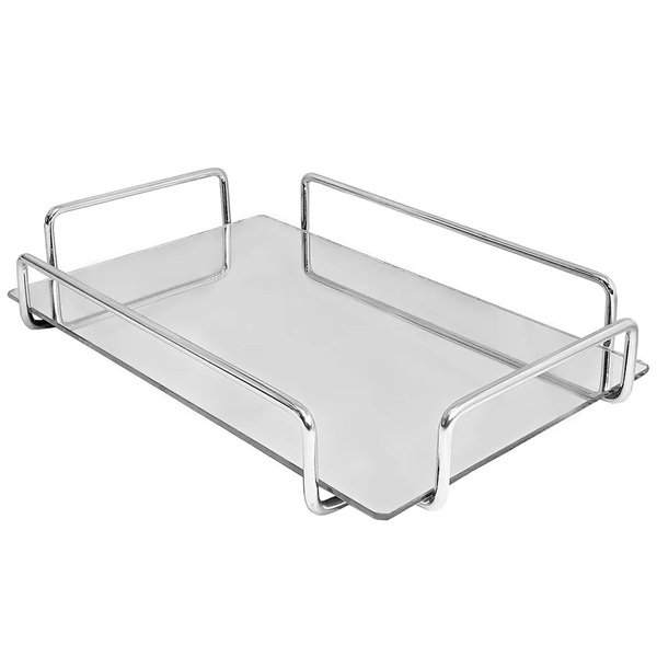 Bandeja Travessa Para Servir Espelhada 16,5 X 26 Cromada