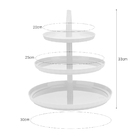 Bandeja Tripla Para Servir Doces E Salgadinhos Para Festa 3 A