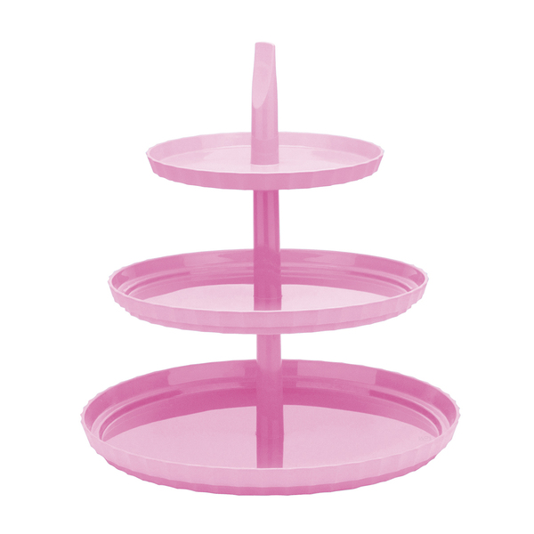 Bandeja Tripla Para Servir Doces E Salgadinhos Para Festa 3 A