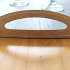 Bandeja Vale Decorativa Ébano Couro Marrom