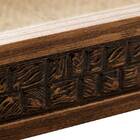 Bandeja Wolff De Madeira Coquinho Natural 45cm X 30cm X 4cm