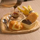 Bandeja Woodart Coração De Madeira Pinus Natural 22cm X 20cm