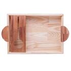 Bandeja Woodart De Madeira Teca E Pinus